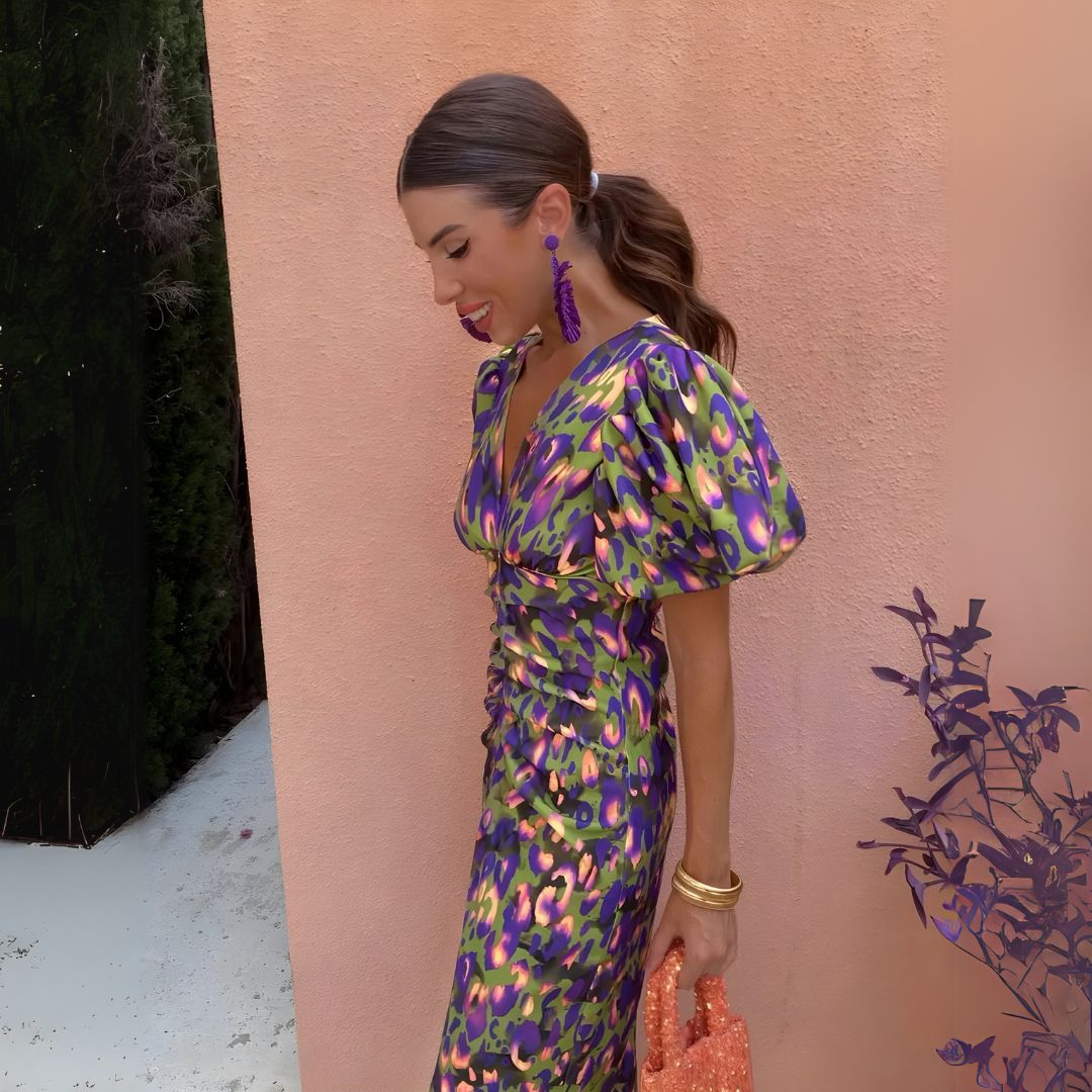 Alexandra | Värikäs Pörröinen Mekko