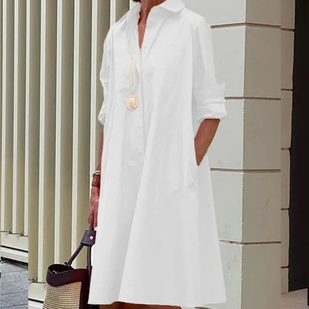 Evelína | Ylellinen polo-mekko korkealaatuisesta puuvillasta