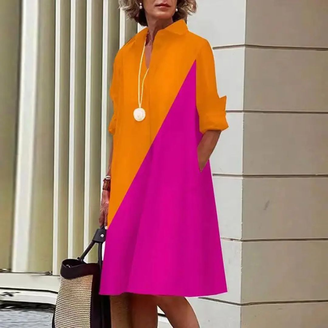 Evelína | Ylellinen polo-mekko korkealaatuisesta puuvillasta