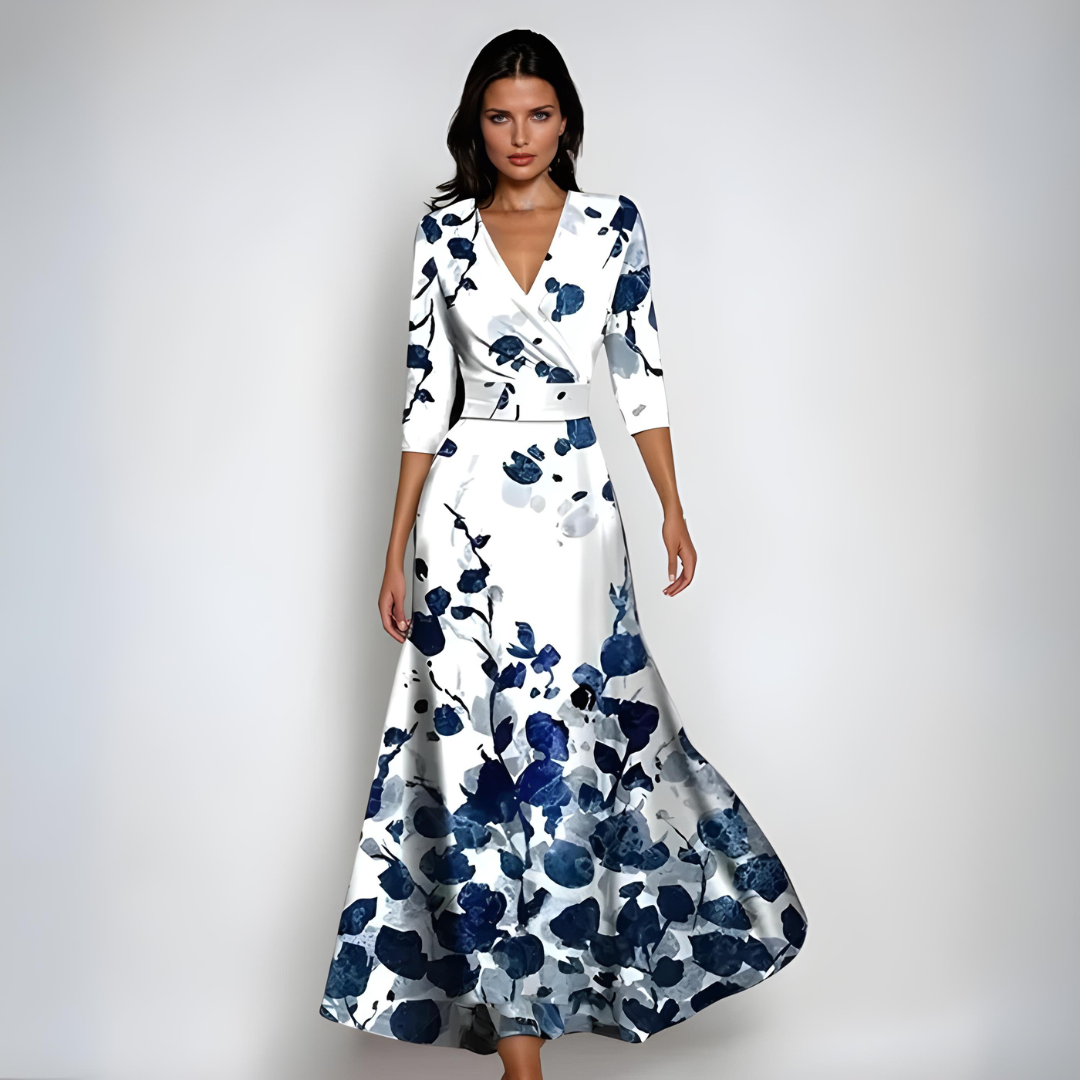 Lucie | Tyylikäs Kukallinen Mekko