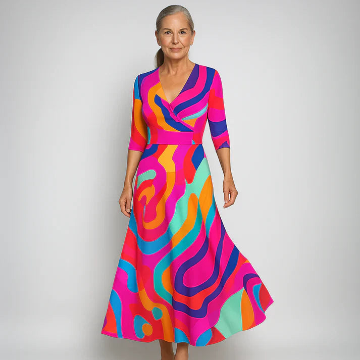 Lucie | Elegantti Kukallinen Mekko Vaatimuksella