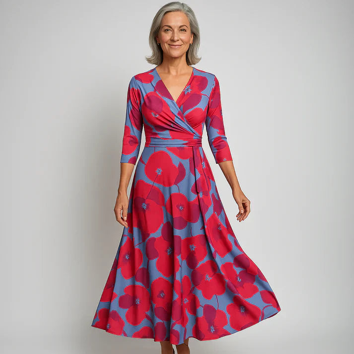 Lucie | Elegantti Kukallinen Mekko Vaatimuksella