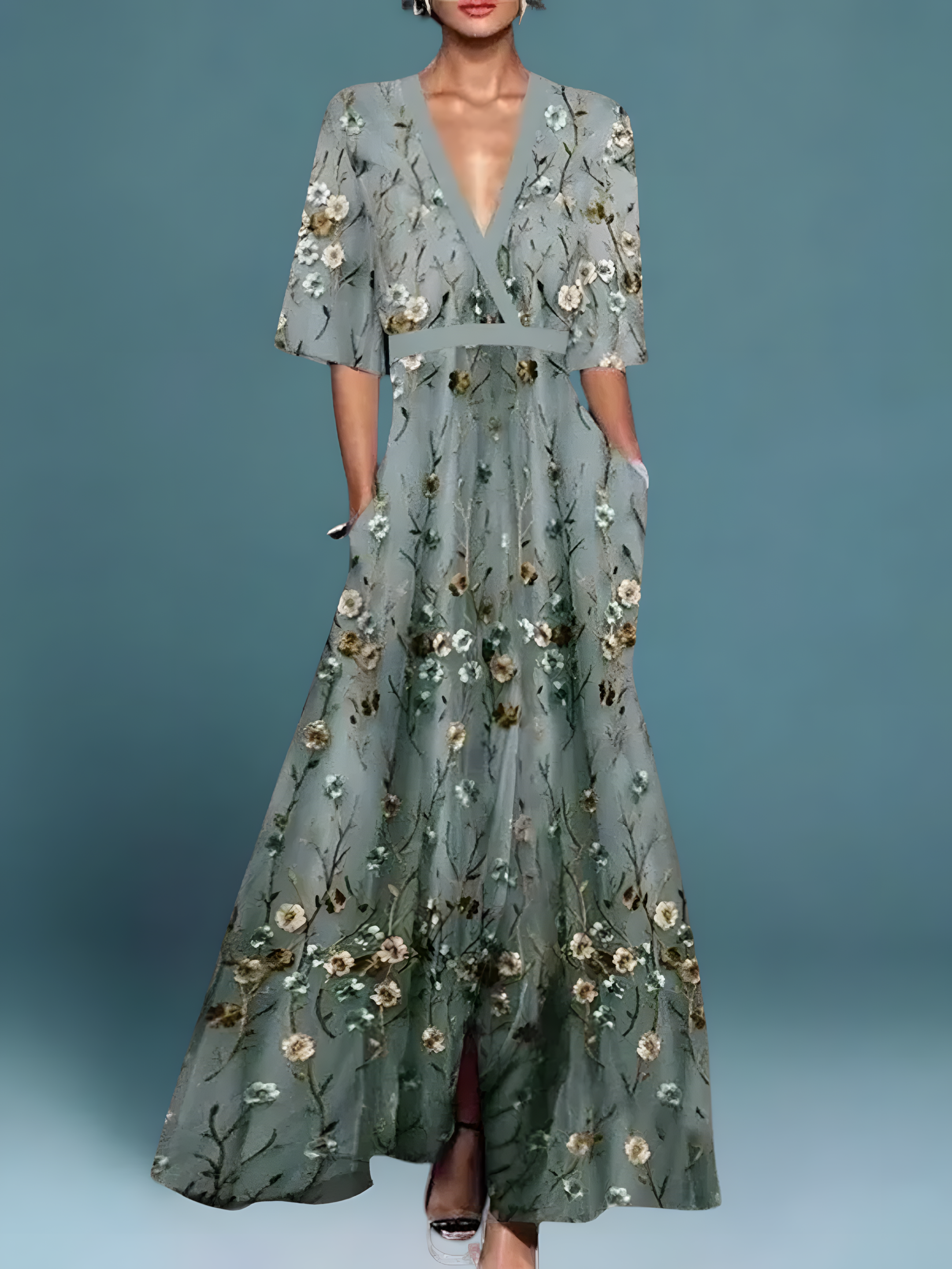 Laure | Kukallinen Elegantti Portefeuille Mekko