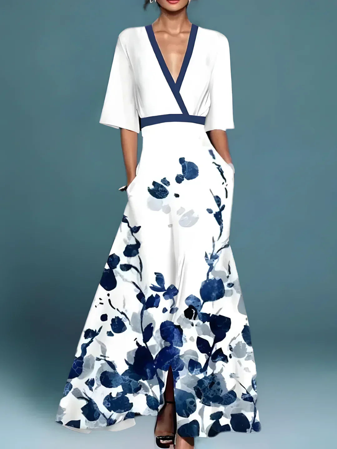 Laure | Kukallinen Elegantti Portefeuille Mekko