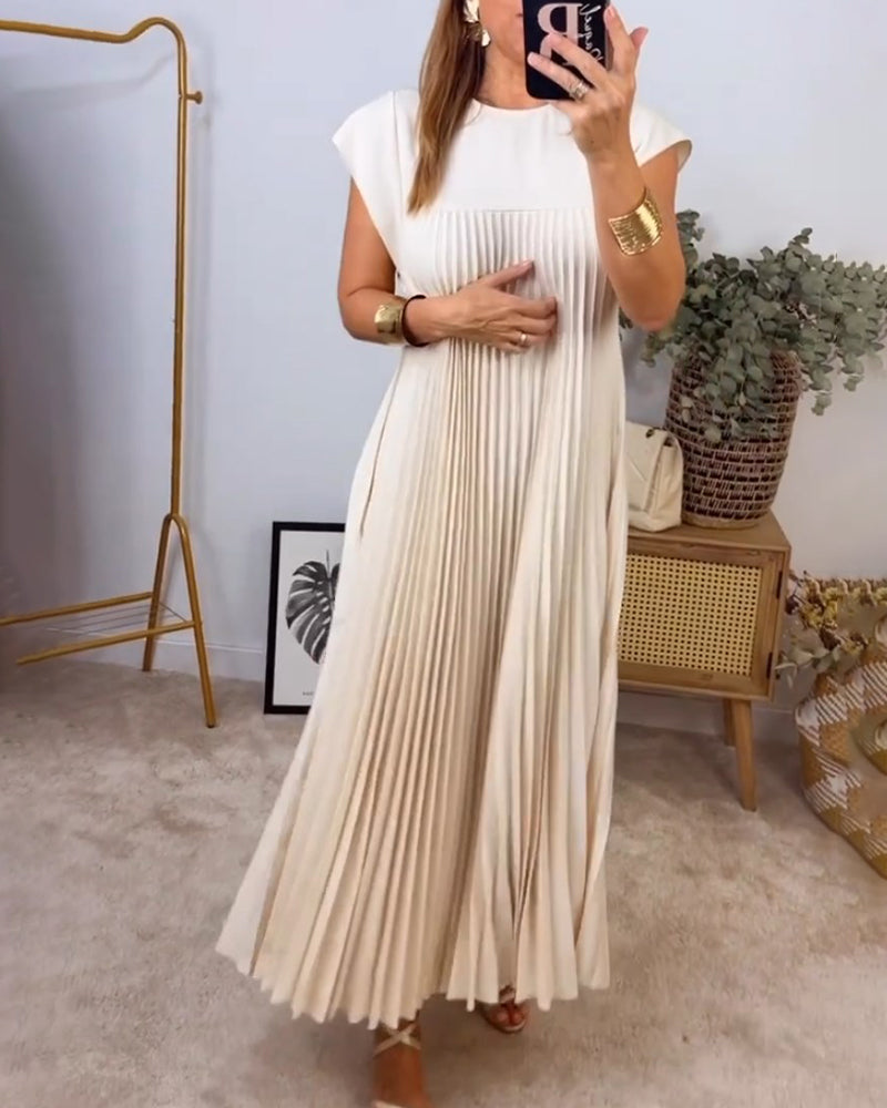 Amelia | Pliseerattu ilman hihoja mekko